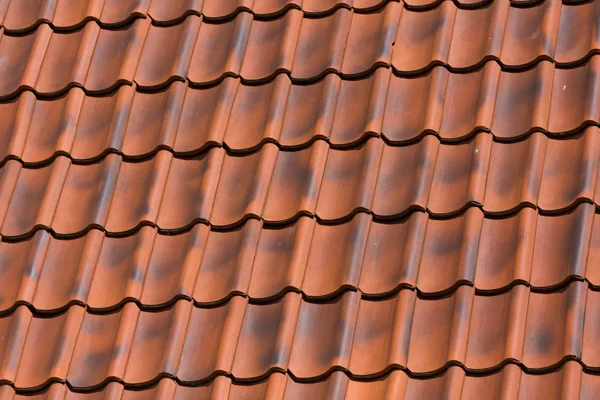 Rote Ziegel Dach Hintergrund Textur Eines Hauses — Stockfoto