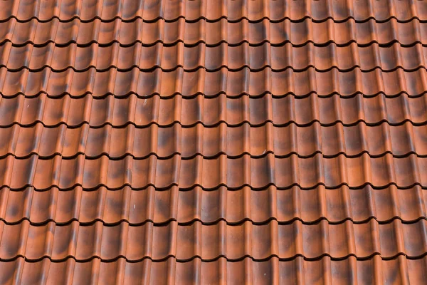 Червона Плитка Даху Текстура Фону Будинку — стокове фото