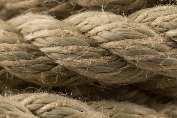 Close Old Frayed Boat Rope Background — Stock Photo, Image