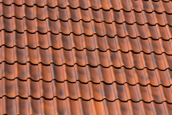 Red Tiles Roof Background Texture House — Stock Photo, Image