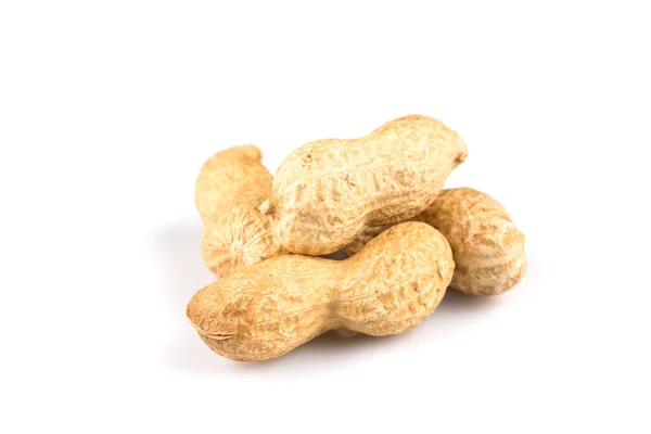 Montón Cacahuetes Nueces Cerca Para Fondo — Foto de Stock