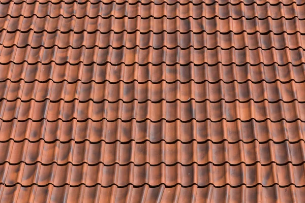 Telhas Vermelhas Textura Fundo Telhado Uma Casa — Fotografia de Stock