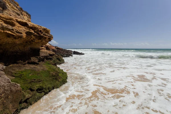 Plaża Burgau Koło Lagos Algarve Południowa Portugalia — Zdjęcie stockowe
