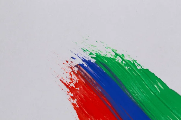 Vernice acrilica pennellate colorate — Foto Stock