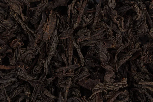 Черный чай Листья близко — стоковое фото