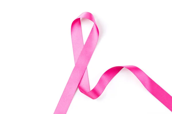 Pita kanker payudara merah muda terisolasi pada warna putih — Stok Foto