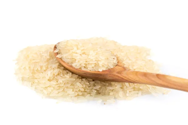 Rice in spoon — Stock Photo, Image