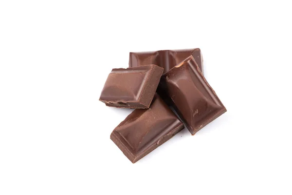 Stack of chocolate pieces — Stock Photo, Image