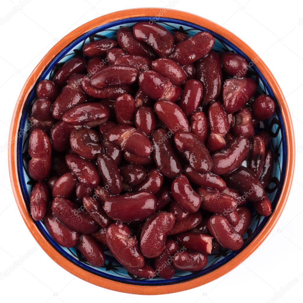 Red kidney beans in a dish