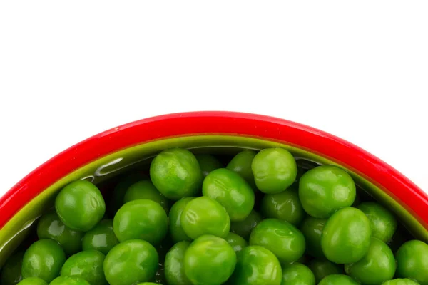 젖은 녹색 완두콩의 그릇 — 스톡 사진