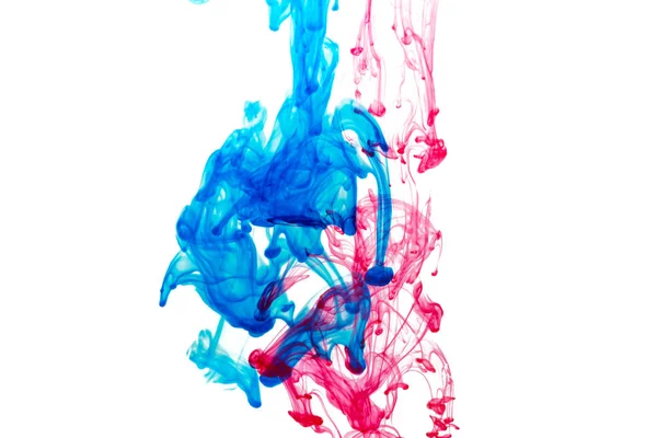 Salpicadura de pintura azul y roja — Foto de Stock