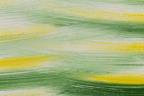 Yeşil ve sarı fırça darbeleri — Stok fotoğraf