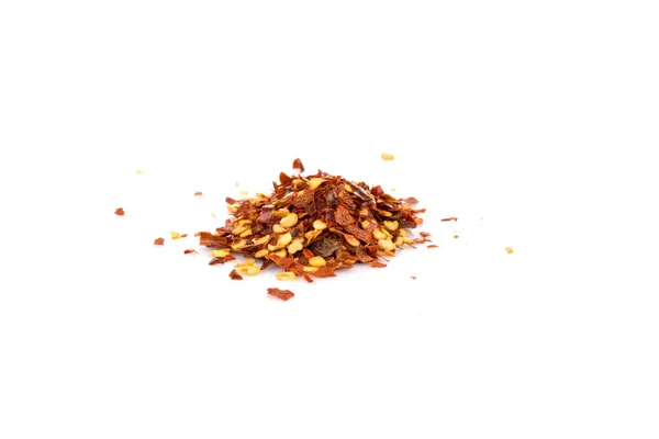 Högen av en krossad röd paprika — Stockfoto