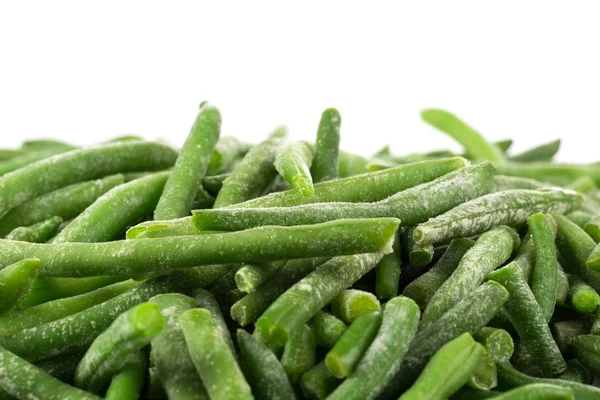 Заморожені нарізані зелені боби овочі — стокове фото