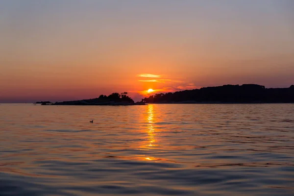 Sunset at sea in Rovinj — Stock Photo, Image