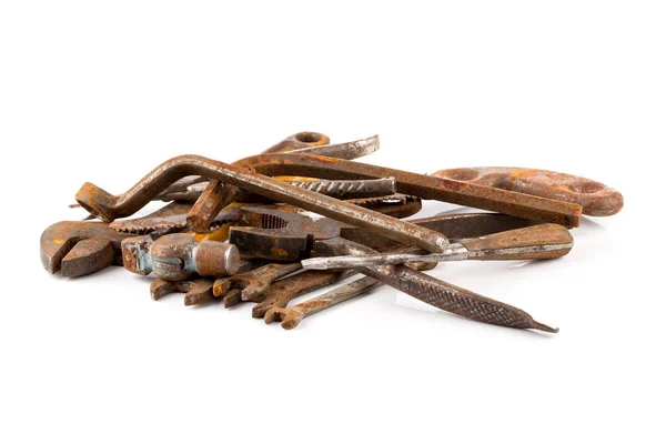 Old rusty tools isolated Royalty Free Stock Photos