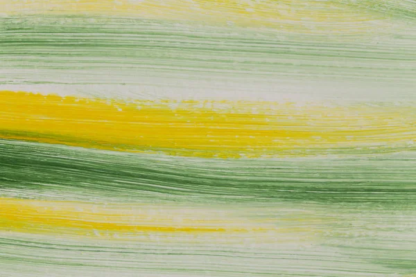 녹색과 노란색 브러쉬 선 — 스톡 사진