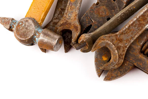 Old Rusty Tools Isolated White Background — Stock Photo, Image