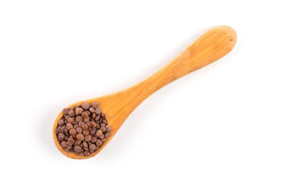 Brown organic lentils — Stock Photo, Image