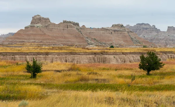 Vista panorámica de las Badlands Características geológicas — Foto de Stock
