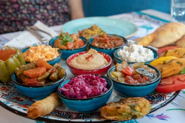 Mezze deska turecké kuchyně — Stock fotografie