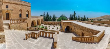 Outside of Mardin Assyrian Church of the Virgin Mary Church clipart