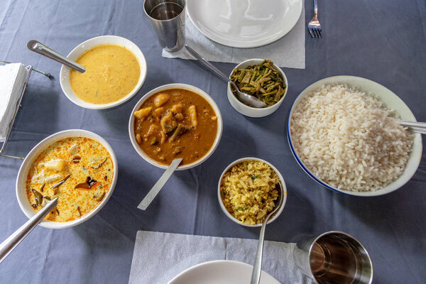 A Variety of Southern Indian Food on Table