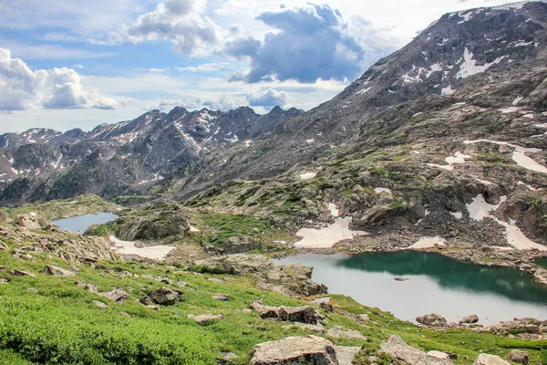 Paysage Des Montagnes Rocheuses Avec Lacs Cascades — Photo