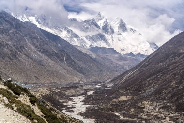 Tengboche 'dan Dingboche' a, Nepal 'e