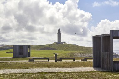 promenade areas near the Torre de Hercules.