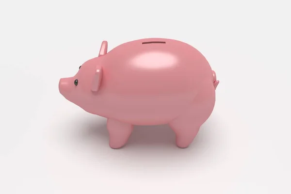 Banco Piggy Rosa Cerâmico — Fotografia de Stock