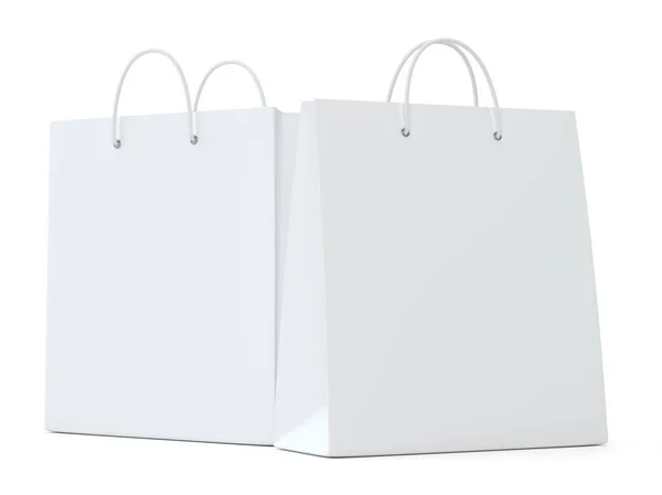 One classic white shopping bag for advertising and branding.