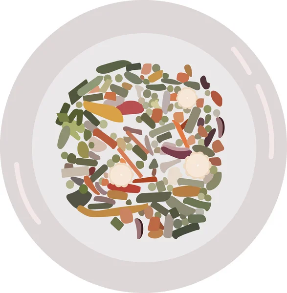 Farklı taze sebzeli tabak.