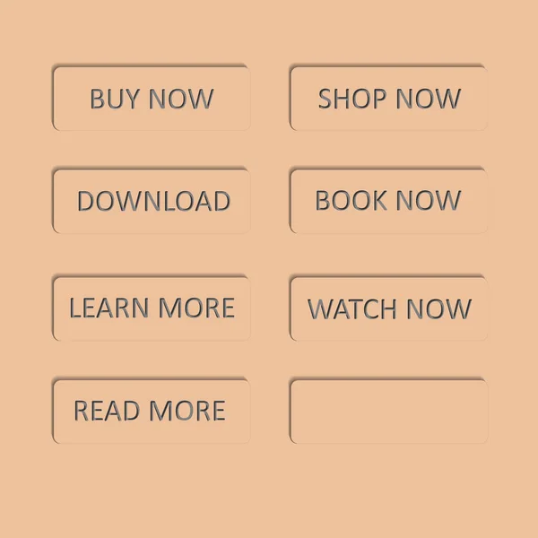 Tarafsız arkaplanda dokunmatik düğmeler