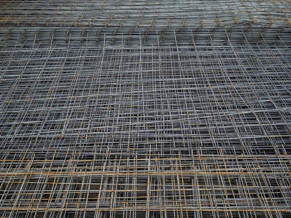 Metal mesh for concrete. Reinforcement mesh for concrete floor base