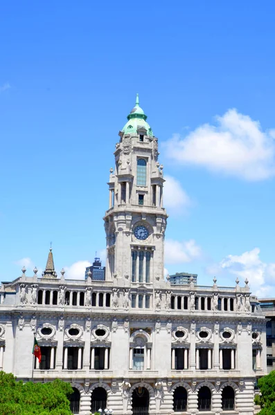 Câmara Municipal Avenida Dos Aliados Porto Portugal — Fotografia de Stock