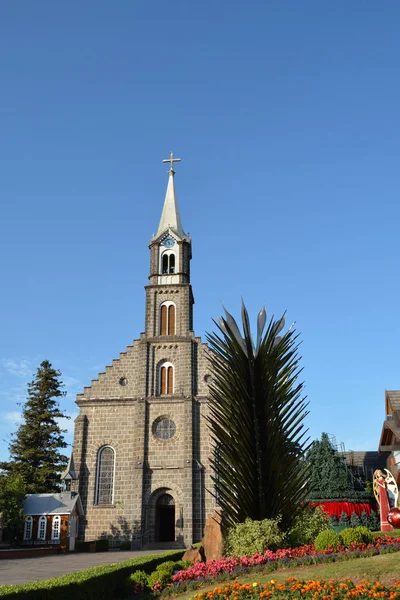 Gramado Rio Grande Sul Brazilië 2019 Gevel Van Sint Pieterskerk — Stockfoto