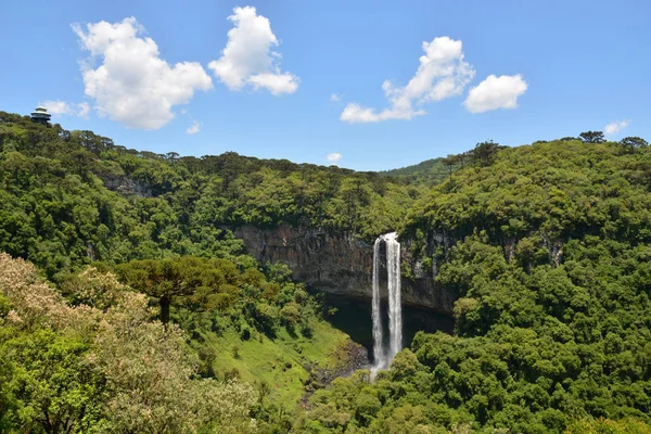View Caracol Waterfall Cascata Caracol Serra Park Canela City Rio — 스톡 사진