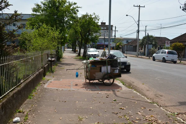 Campo Bom Rio Grande Sul Brasilien 2019 Müllwagen Auf Einer — Stockfoto