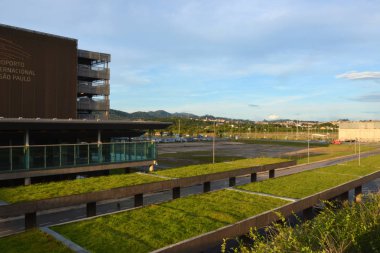 Sao Paulo, Brezilya -21 / 12 / 2019: Sao Paulo, Brezilya 'daki Guarulhos Havaalanı