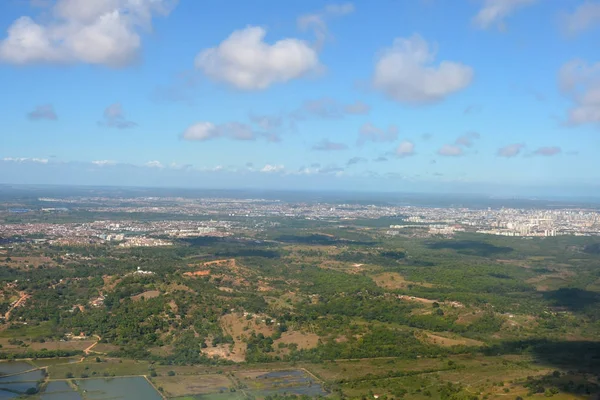 View Airplane Window Aracaju Brazil — 스톡 사진