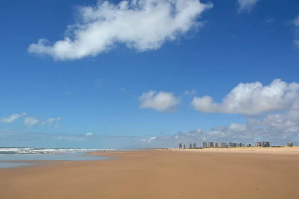 Praia Brasileira Orla Atalaia Capital Aracaju Sergipe Brasil — Fotografia de Stock