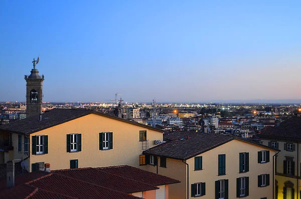 Vista Noche Bérgamo Italia —  Fotos de Stock