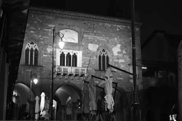 Бергамо Италия Февраля 2020 Года Исторический Вид Улицу Citta Alta — стоковое фото