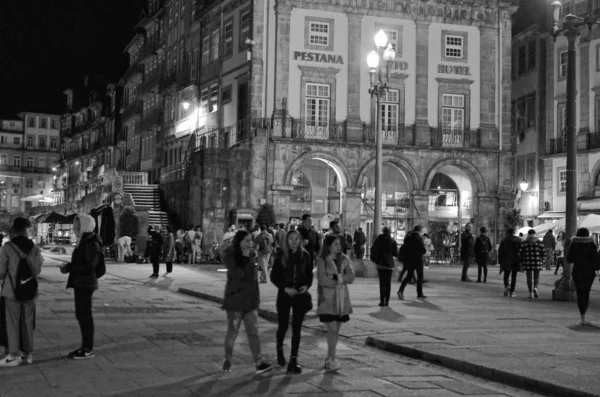 Náměstí Ribeira Portugalština Praa Ribeira Historické Náměstí Portolu Zahrnuto Historickém — Stock fotografie