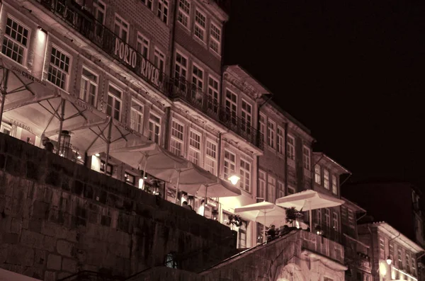 Площадь Рибейра Praa Ribeira Историческая Площадь Портола Включен Исторический Центр — стоковое фото