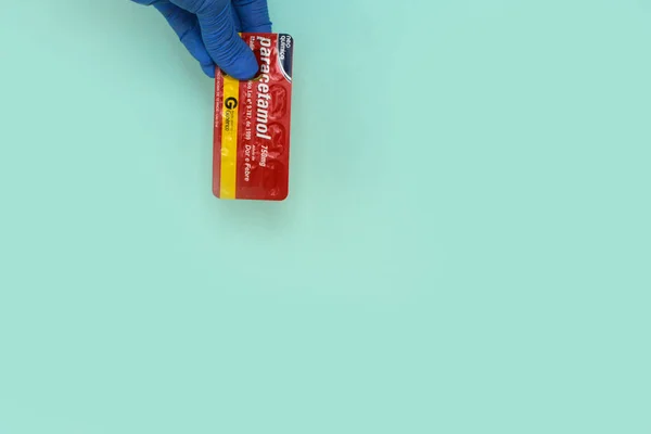 Коробки Упаковки Парацетамола Известного Ацетаминофен Запасы Лимит Продаж Коронавируса Covid — стоковое фото
