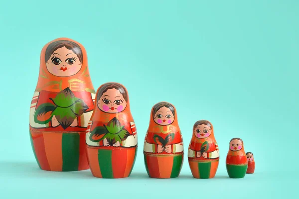traditional russian nesting dolls. Babushkas or matryoshkas.