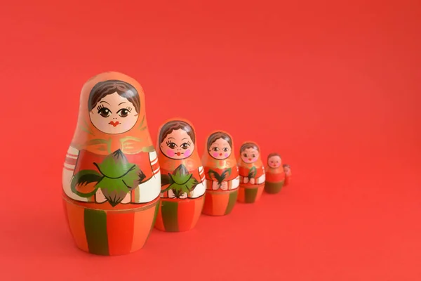 traditional russian nesting dolls. Babushkas or matryoshkas.