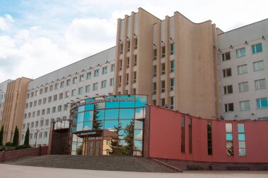 VITEBSK, BELARUS - 14 Mayıs 2020: Vitebsk Devlet Dostluk Nişanı Frunze Avenue, Vitebsk